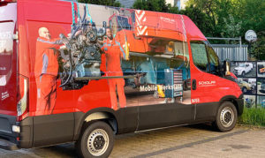 Scholpp Fahrzeugwerbung Vollfolierung für die Niederlassung Stuttgart Werkstattwagen