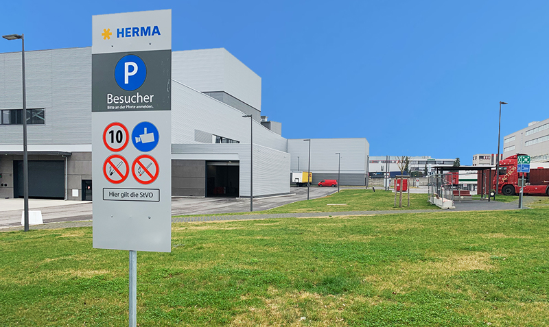 Herma Schild Parkplatzschild