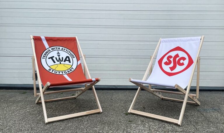 TWA Tennis Liegestühle Bedruckt